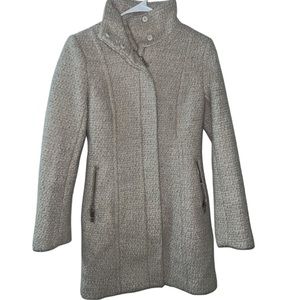 H&M Ivory Cream Wool Boucle coat